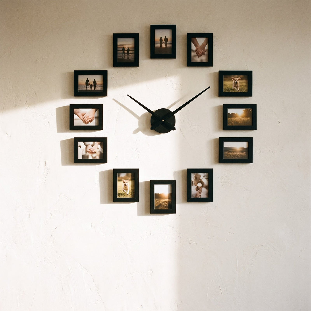 Horloge Murale Photos Carrés – mise en situation