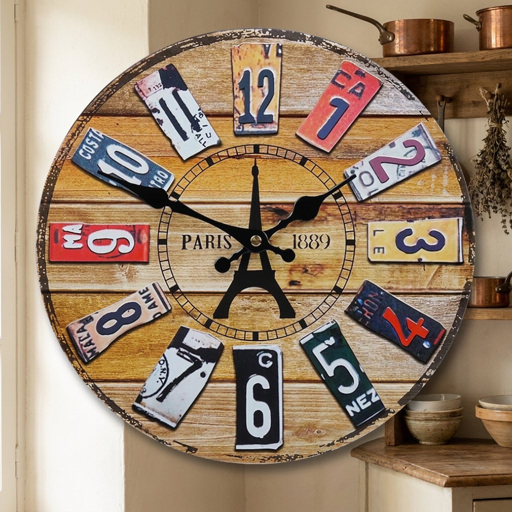 Horloge Murale Plaques Paris