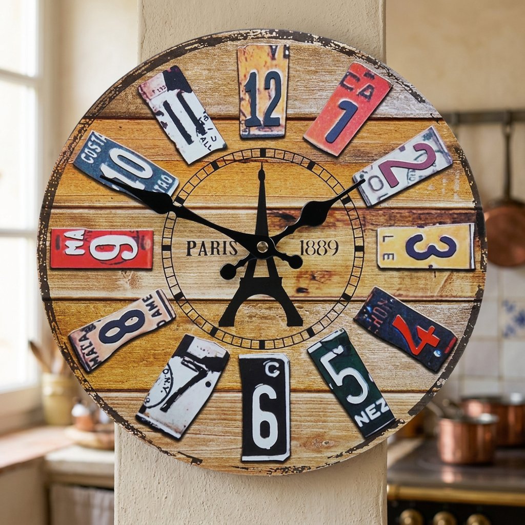 Horloge Murale Plaques Paris