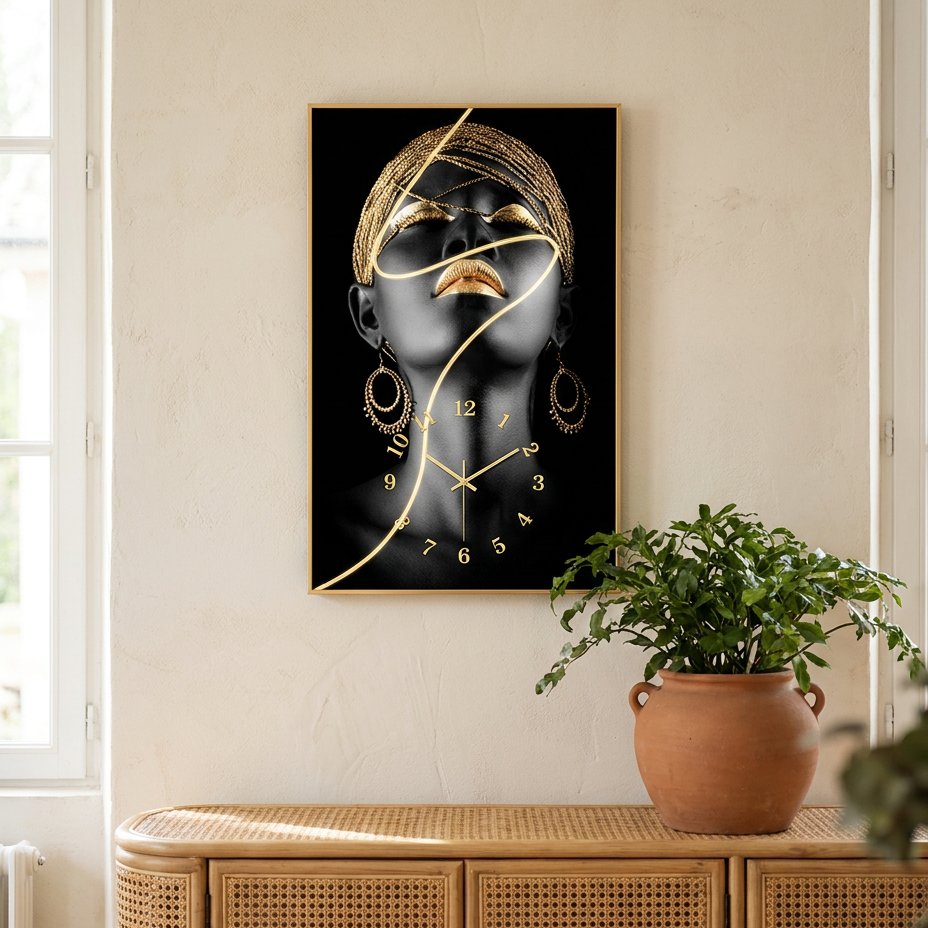Horloge Murale Portrait Graphique