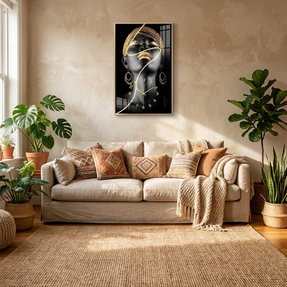 Horloge Murale Portrait Graphique