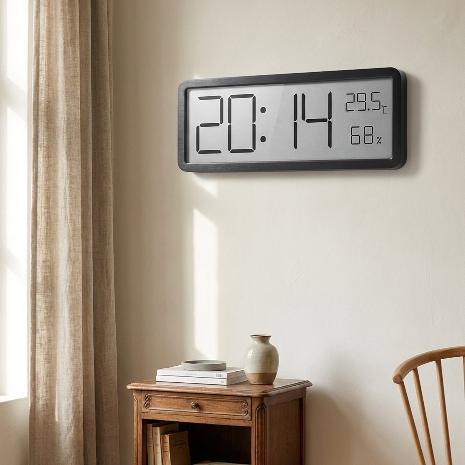 Horloge Murale Rectangulaire Numérique