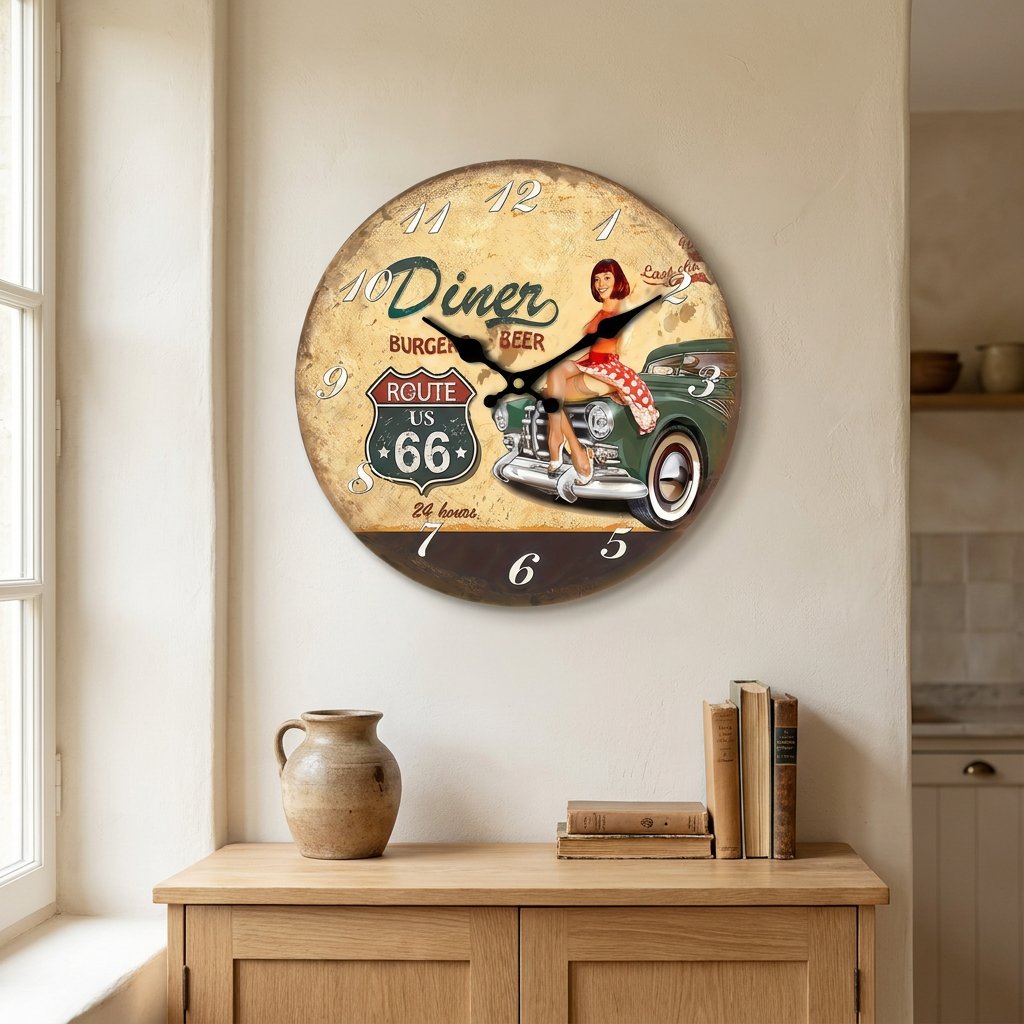 Horloge Murale Route 66