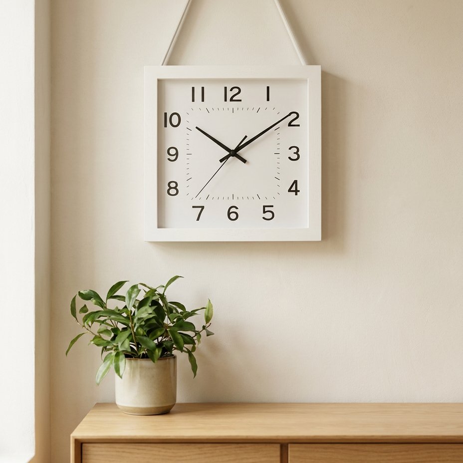 Horloge Murale Suspendue Carrée