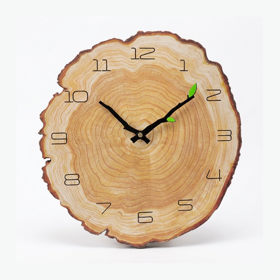 Horloge Murale Tranche Bois