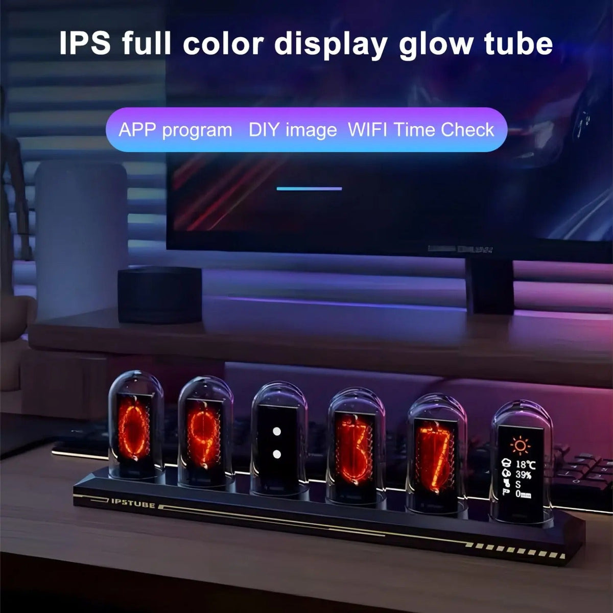 Horloge Murale Tubes Lumineux