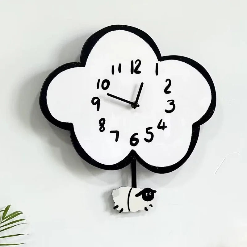 Horloge Murale Pendule Nuage