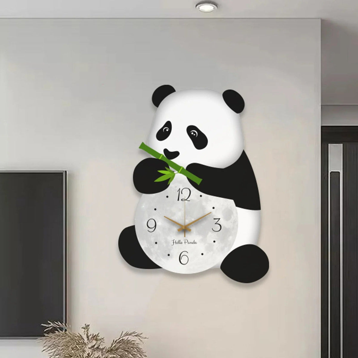 Horloge Murale Panda Bambou