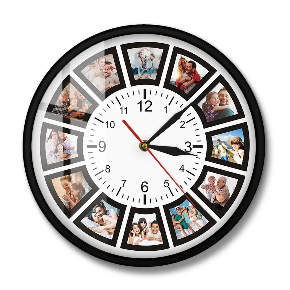 Horloge Murale Cadre Photos