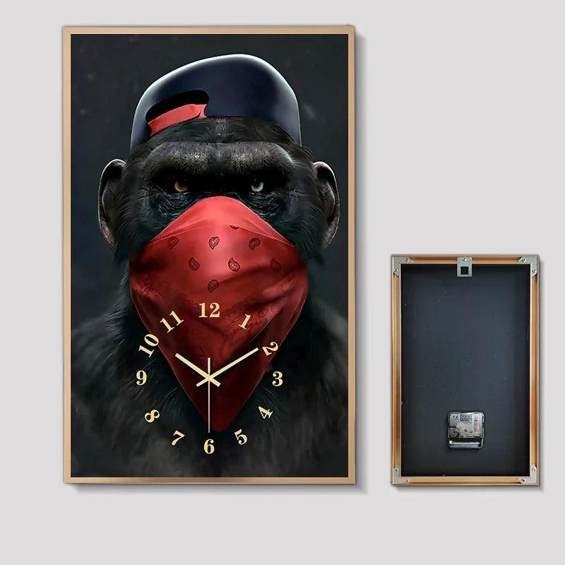 Horloge Murale Singe Artiste