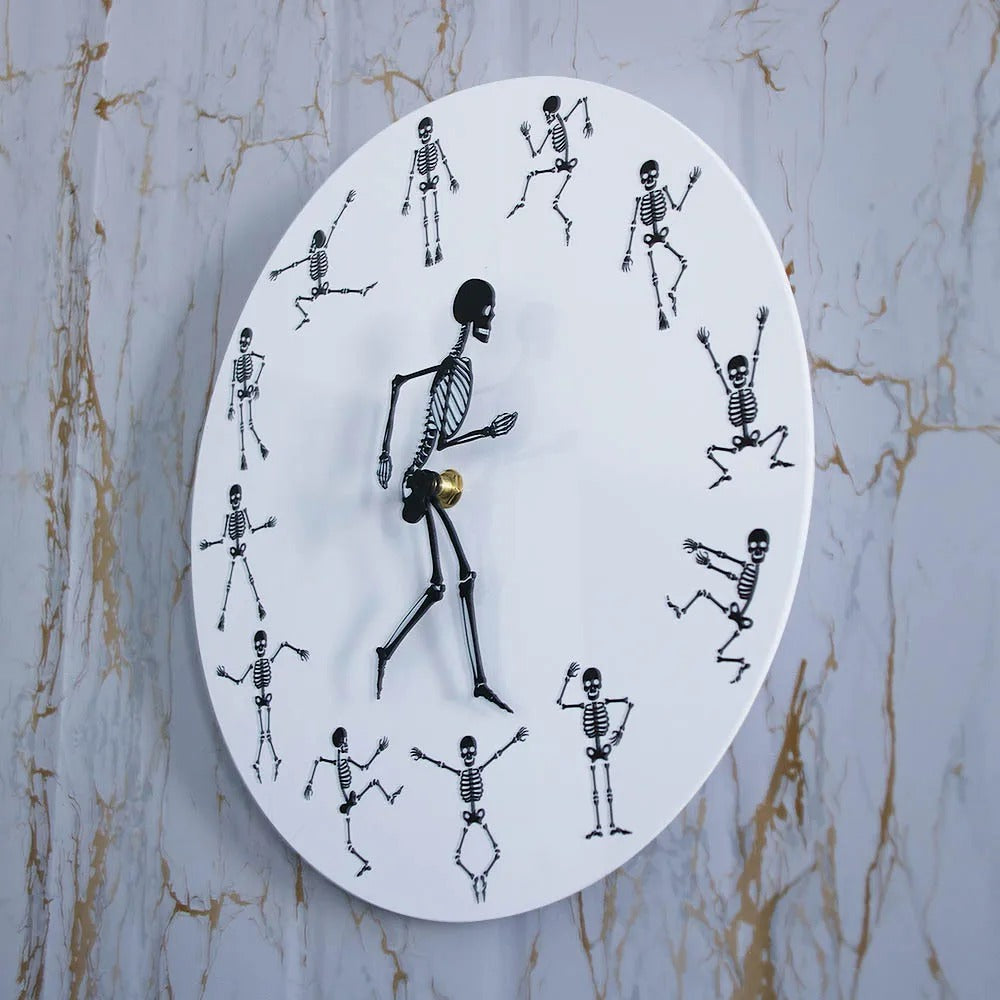 Horloge Murale Humour Squelette
