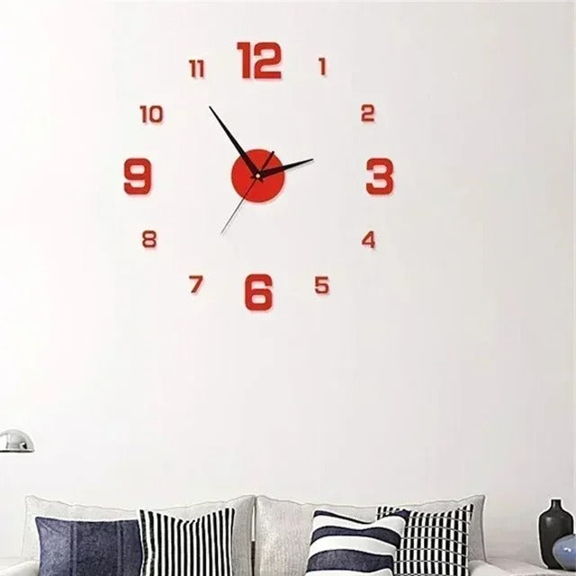 Horloge Murale Chiffres 3D
