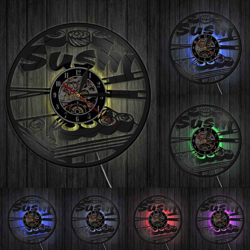 Horloge Murale Sushi Lumineuse