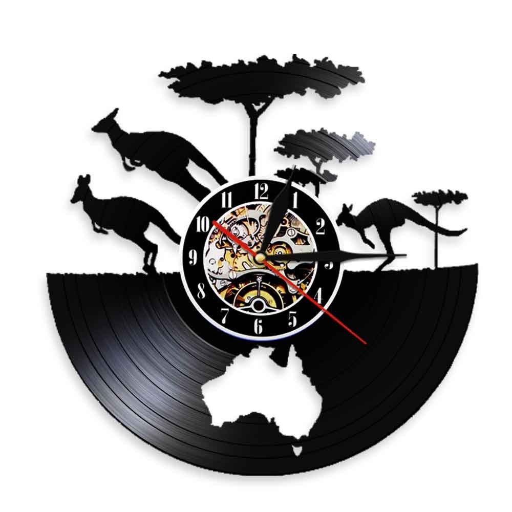 Horloge Murale Kangourou Vinyle