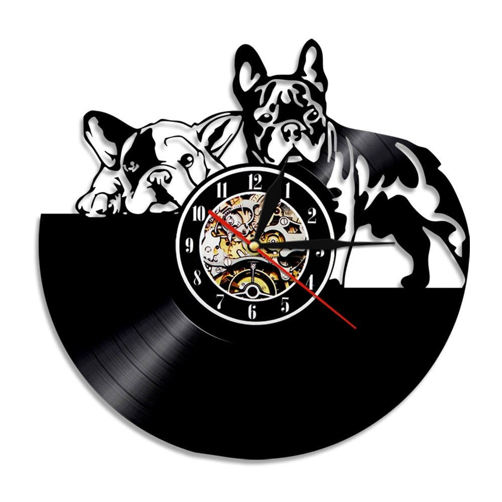 Horloge Murale Chien Vinyle