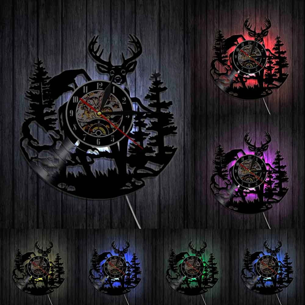 Horloge Murale Forêt Lumineuse