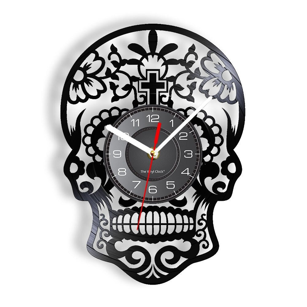 Horloge Murale Crâne Mexicain