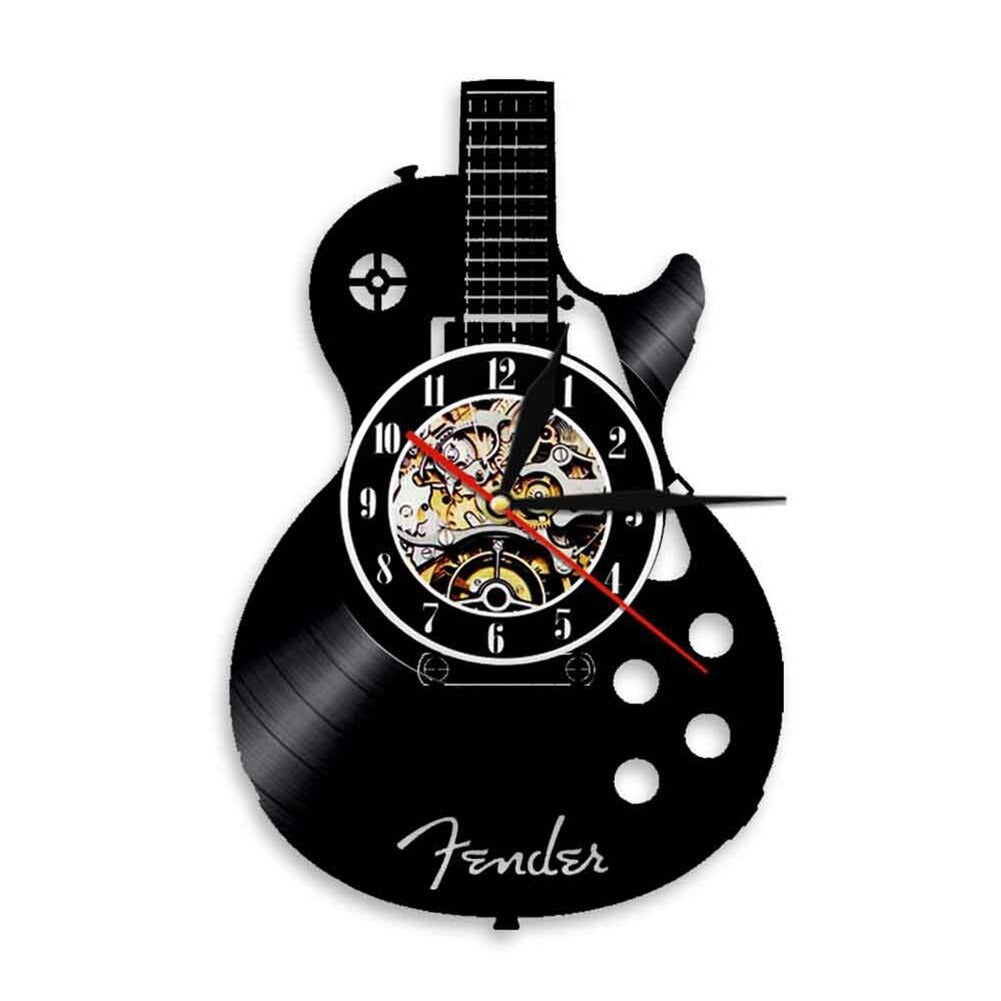 Horloge Murale Guitare Vinyle