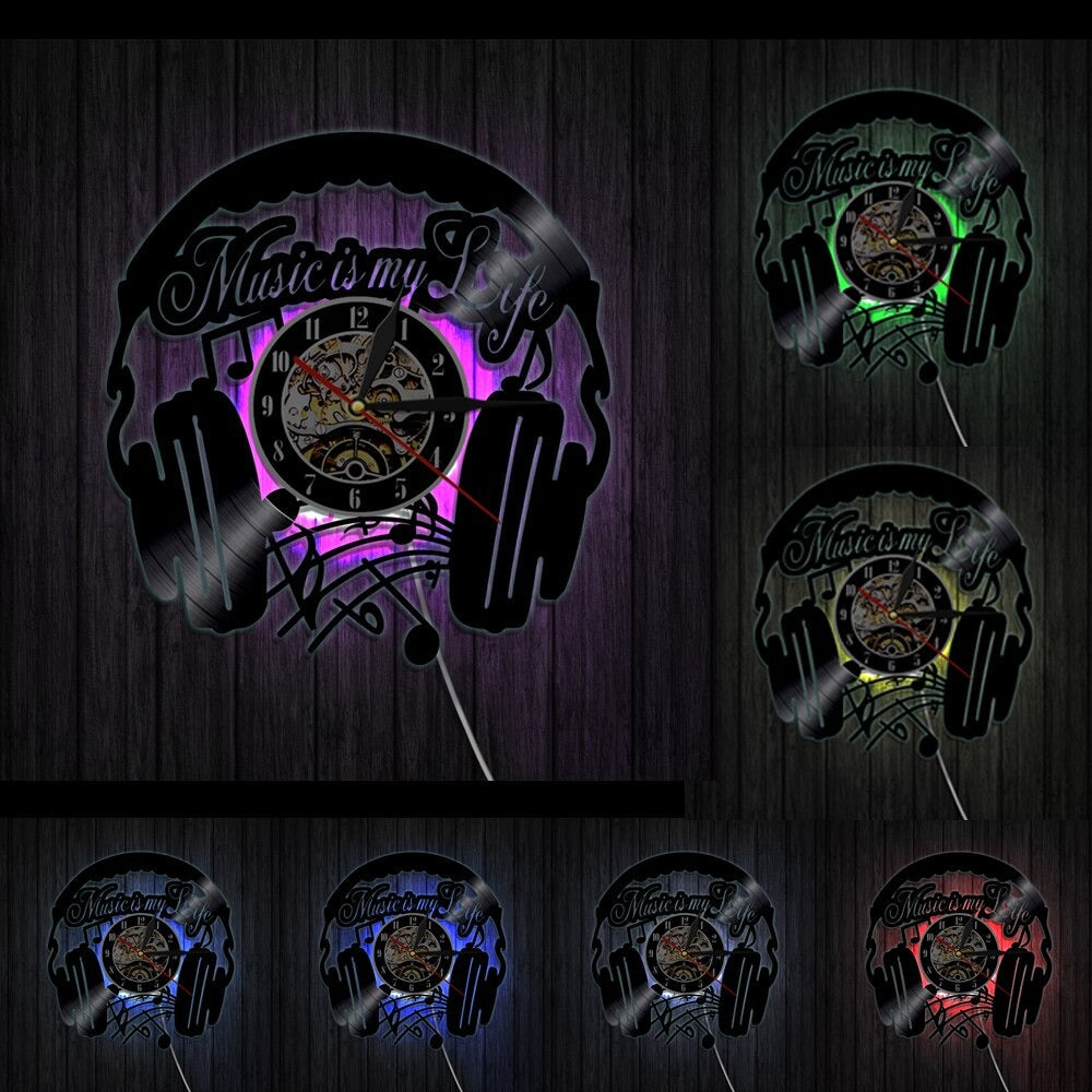 Horloge Murale Casque LED