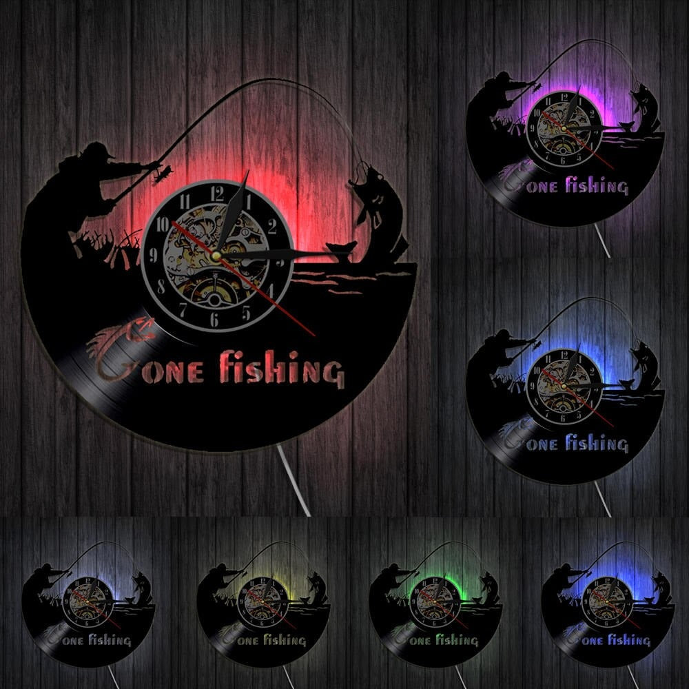 Horloge Murale Pêcheur LED