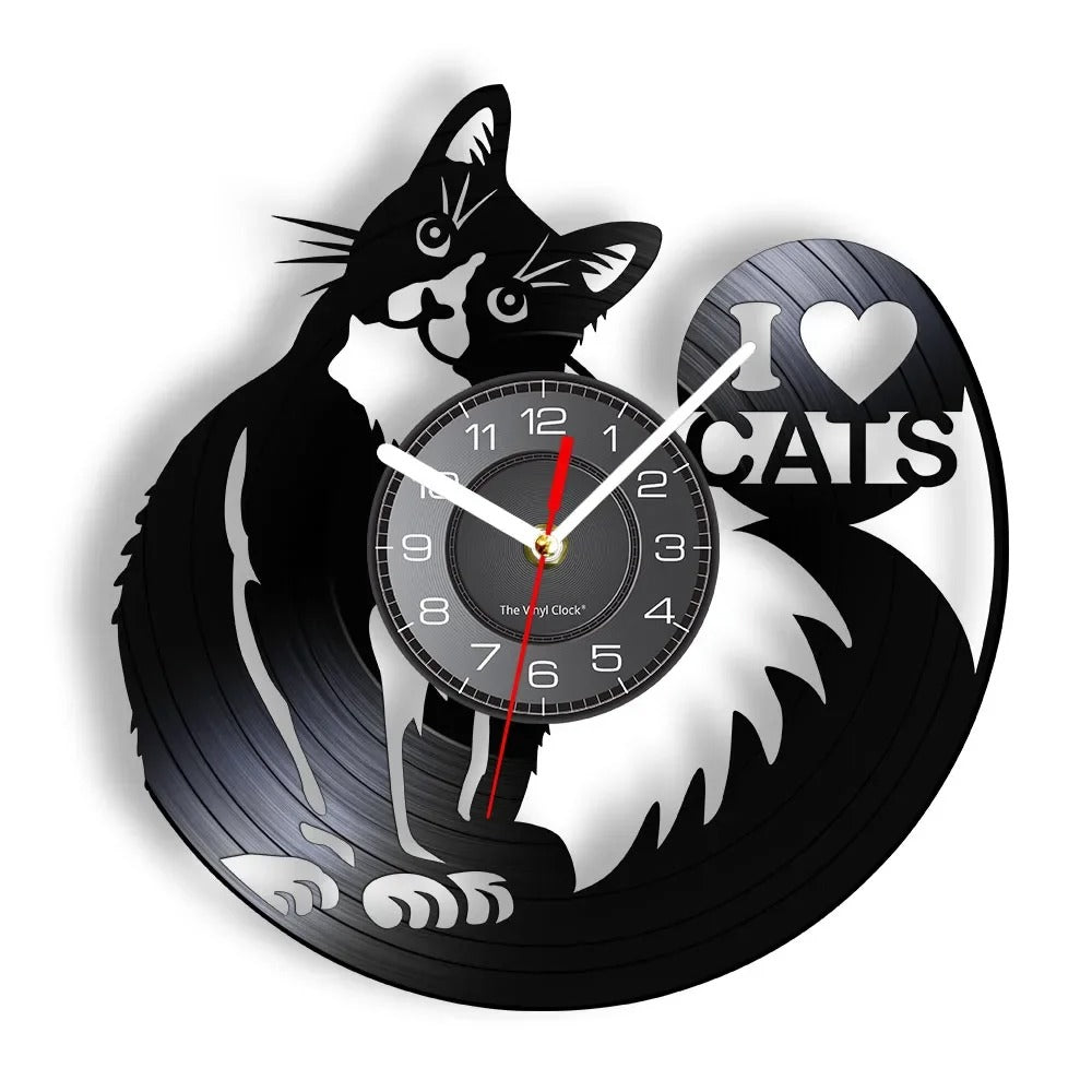 Horloge Murale Chat LED