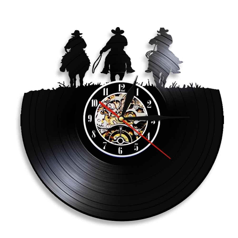 Horloge Murale Cowboy Vinyle