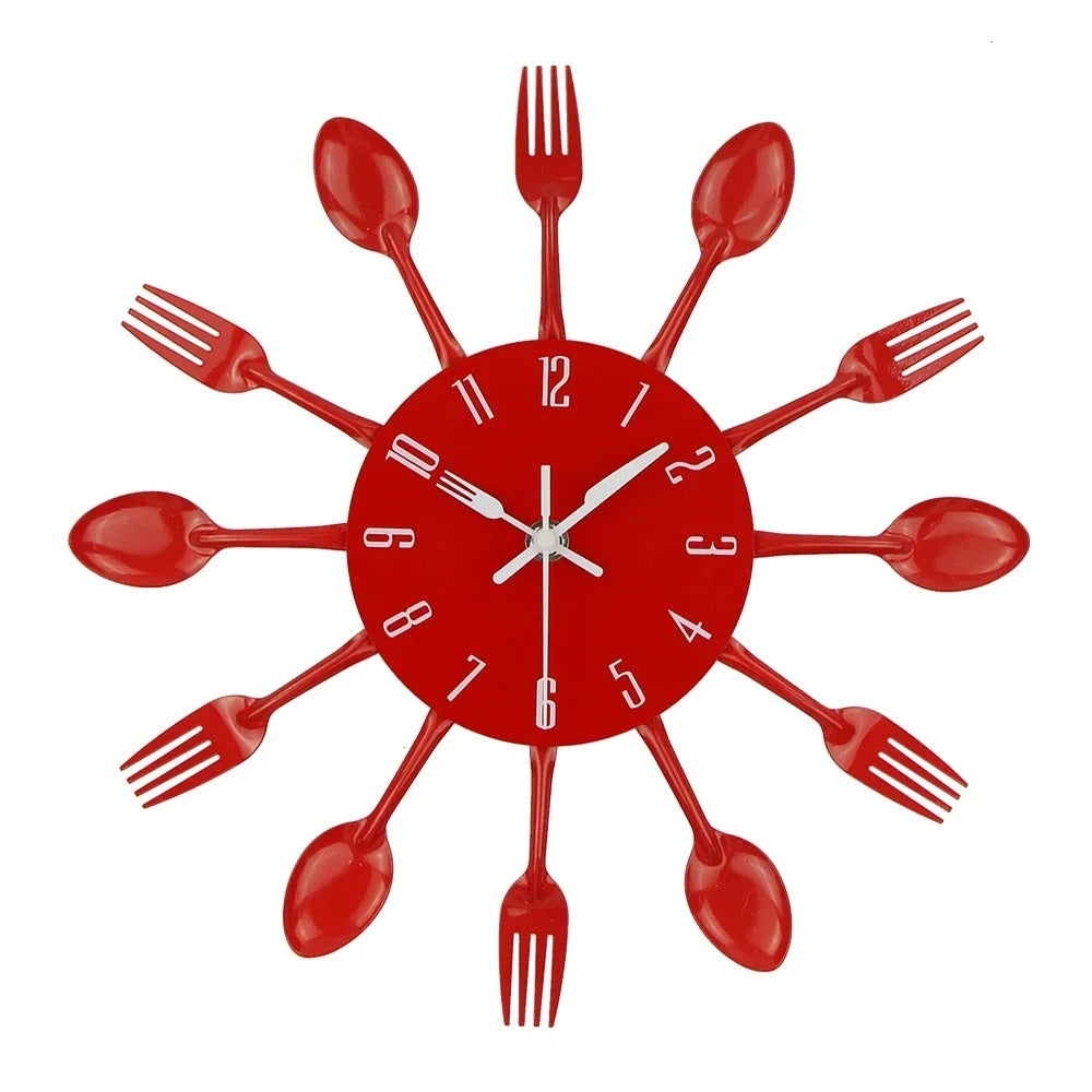Horloge Murale Couverts Cuisine