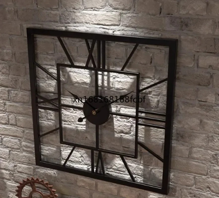 Horloge Murale Carrée Miroir
