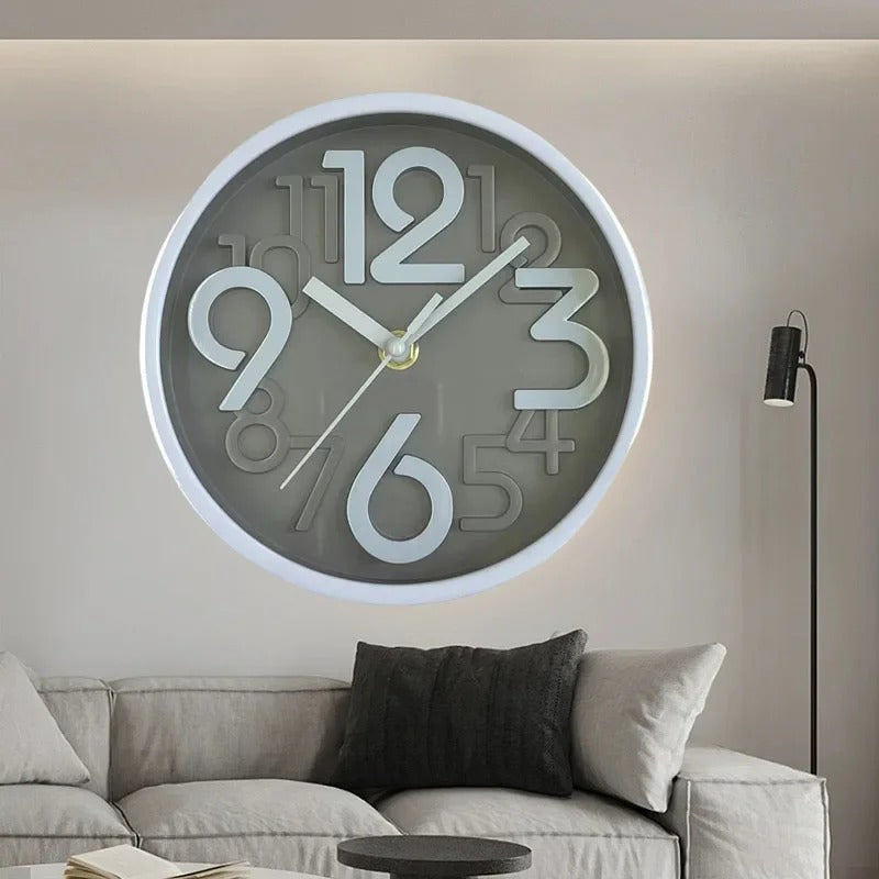 Horloge Murale Chiffres Blancs