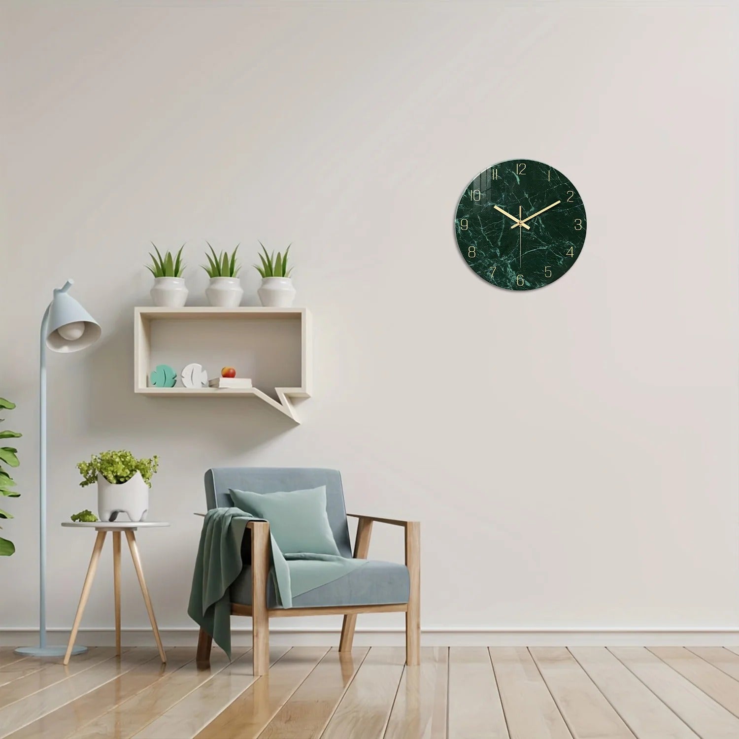 Horloge Murale Marbre Vert
