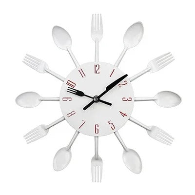 Horloge Murale Couverts Cuisine