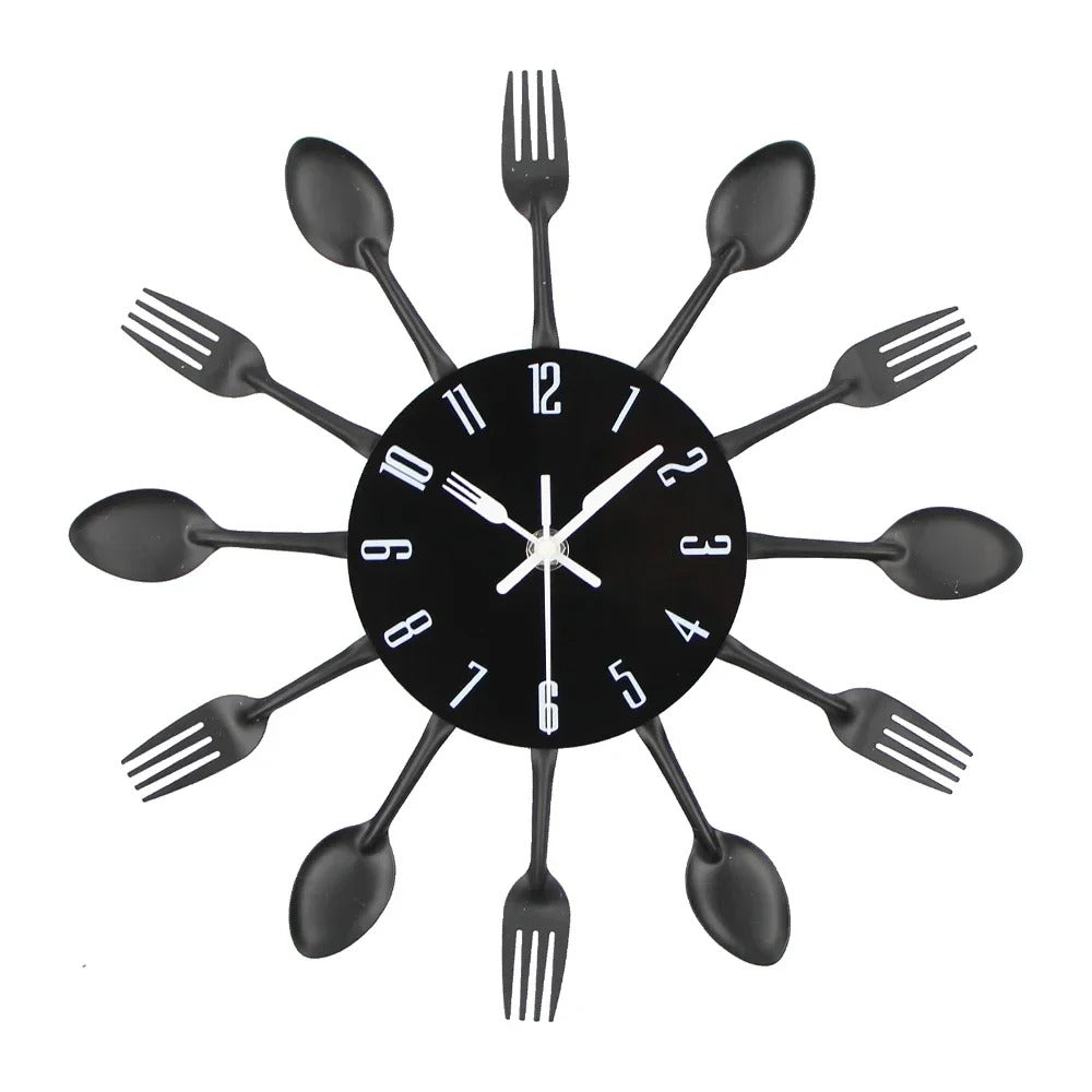 Horloge Murale Couverts Cuisine