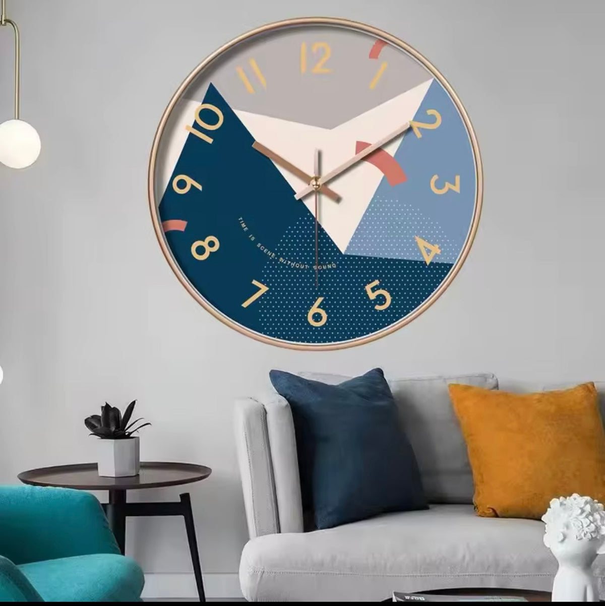 Horloge Murale Géométrique Abstraite