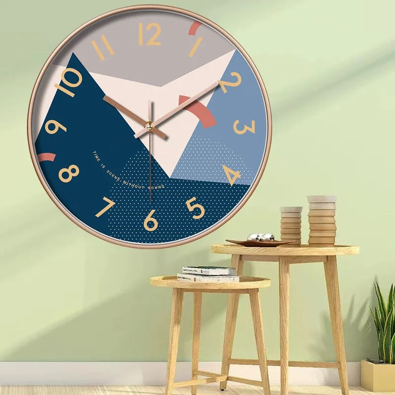 Horloge Murale Géométrique Abstraite