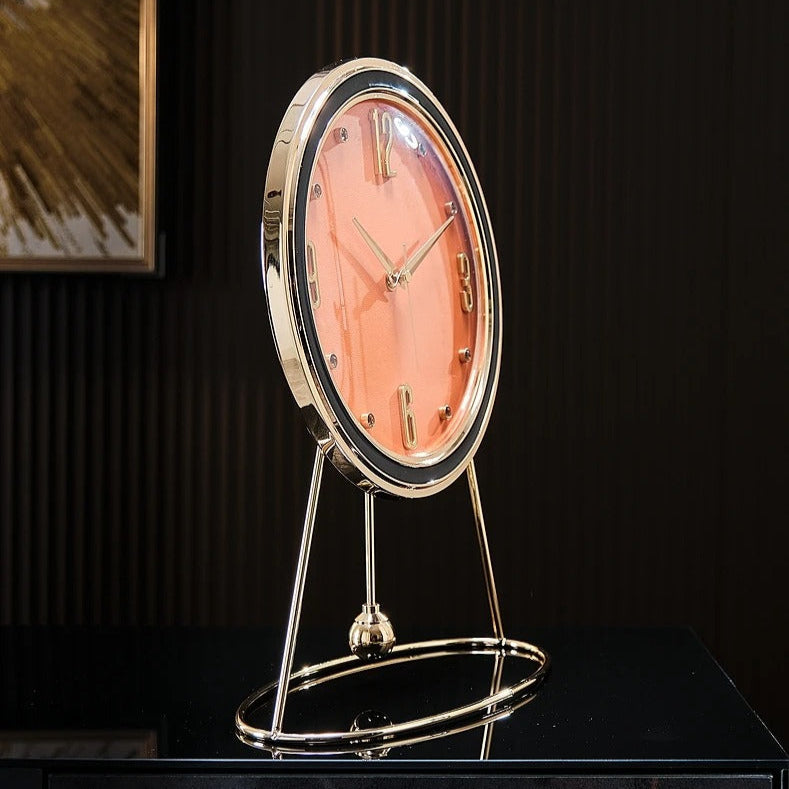 Horloge À Poser Orange Moderne