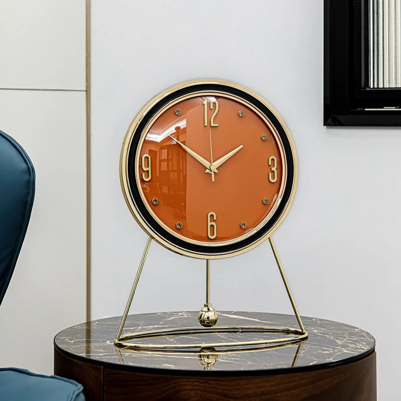 Horloge Murale Orange Moderne