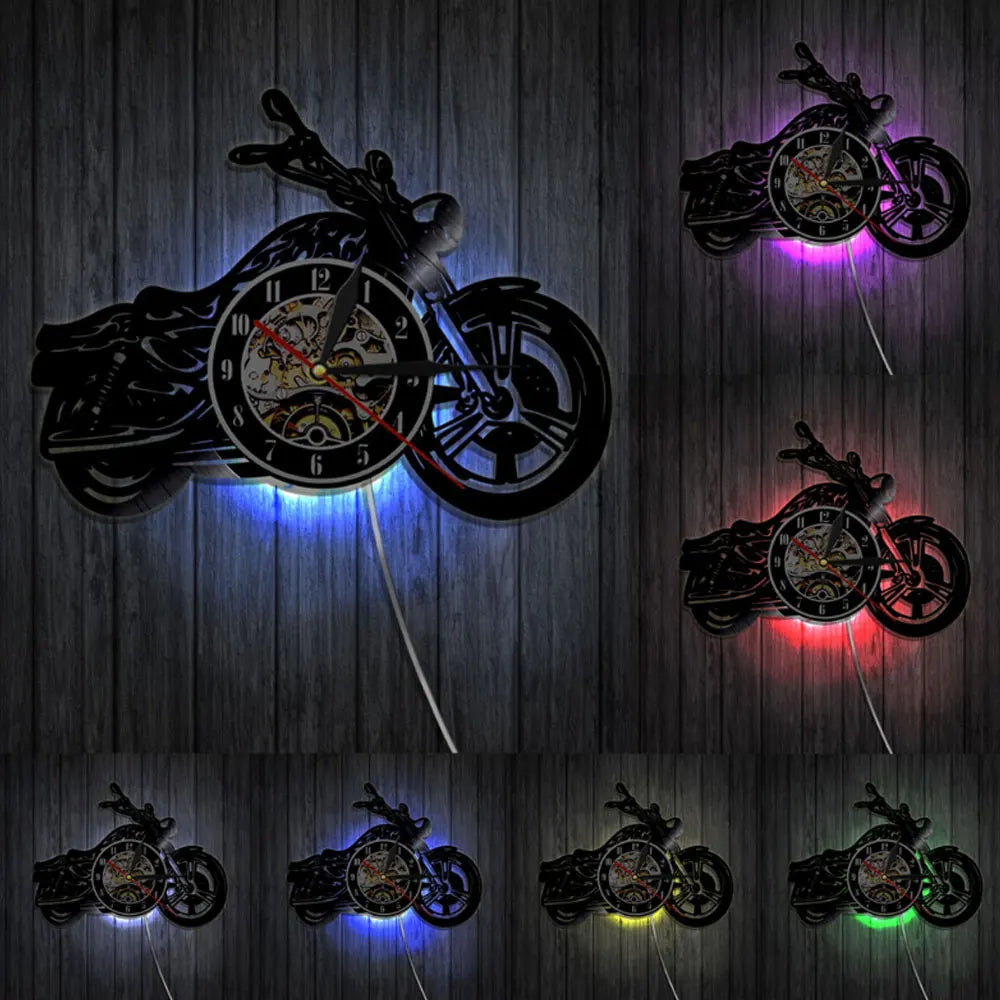 Horloge Murale Moto LED